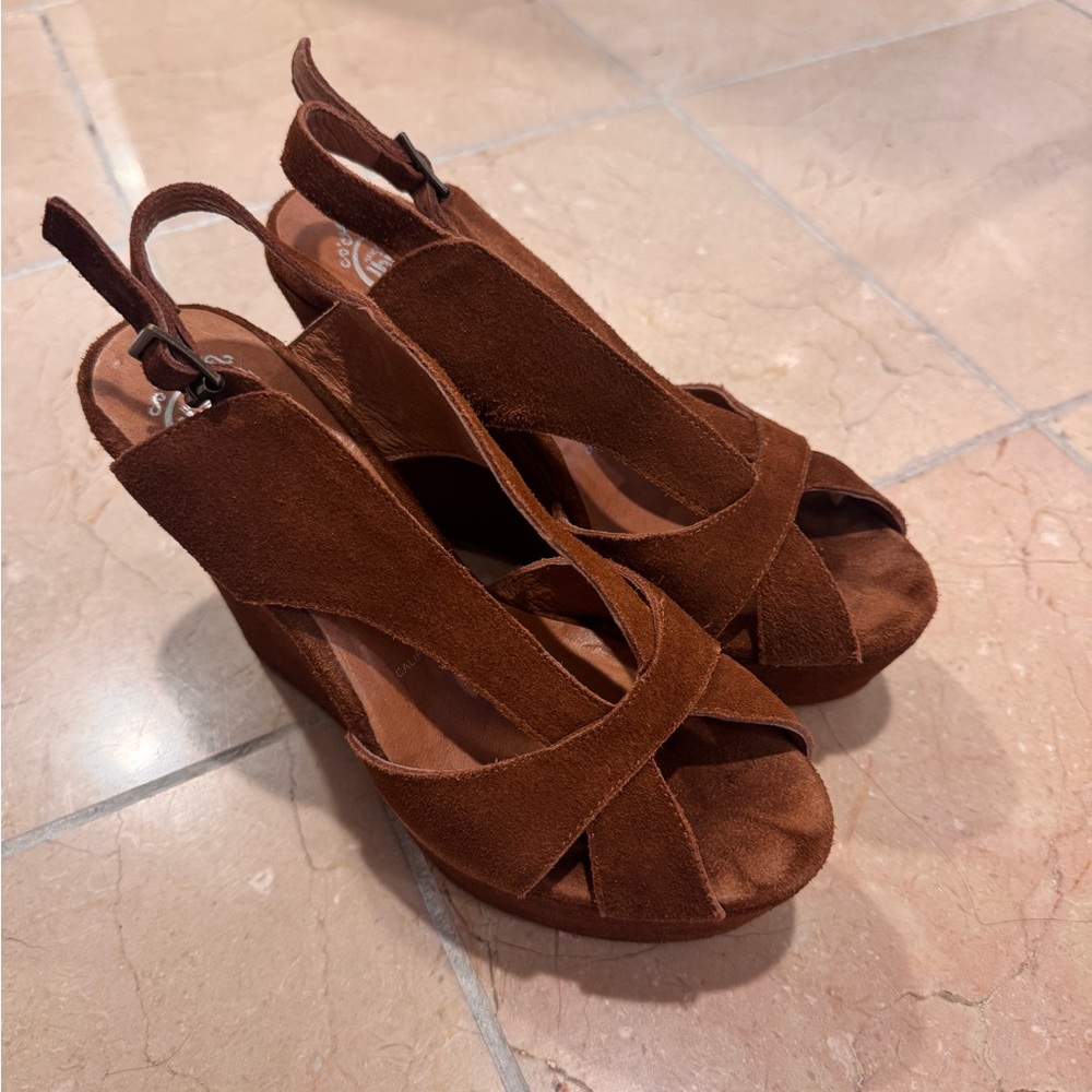 Jeffrey Campbell // MARIEL in Brown Suede Wedge Platform